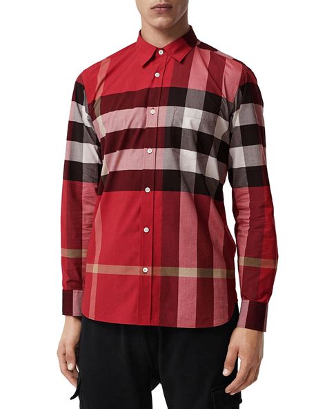 burberry shirt red